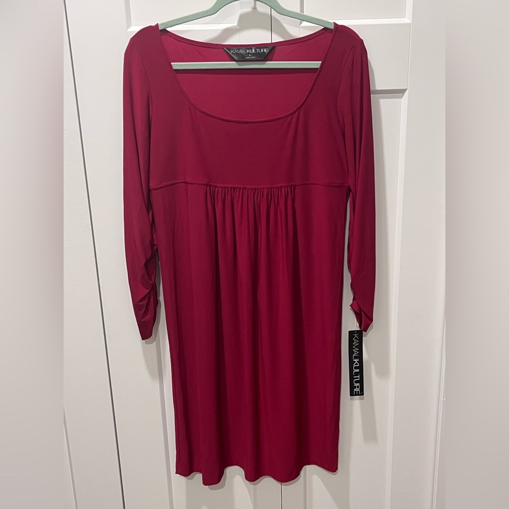 KAMALIKULTURE NWT AUTHENTIC LONG SLEEVES; SCOOP NECK DRESS